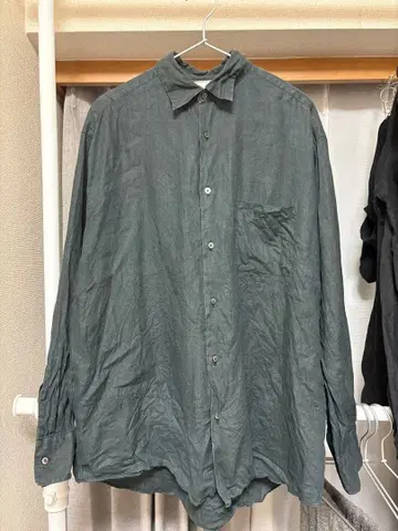 MARKAWARE 헴프 긴팔 셔츠 다크 그레이