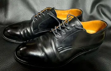 2회 사용 더비 슈즈 가죽 밑창 플레인토