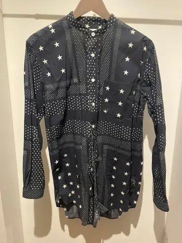 컨버스 별 패턴 긴팔 셔츠 네이비 3