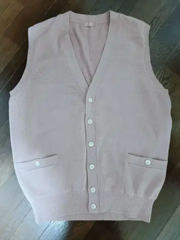 새상품급 파파스 니트 베스트 핑크