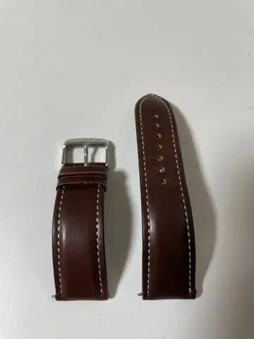 하자품 체펠린 가죽 벨트 22mm 미사용품 브라운 빈티지 시계