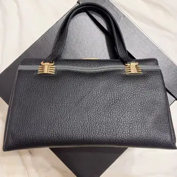 새상품급 IVY 츠타하라 블랙 가죽 핸드백 쇼와 레트로 다이쇼 로망