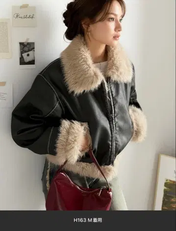 Classical ELF 블랙 퍼 자켓 S 사이즈 무스탕 코트