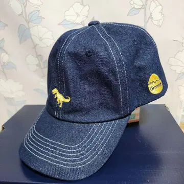 데님 공룡 자수 캡