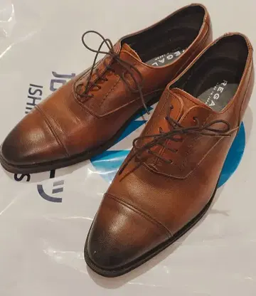 REGAL 브라운 가죽 신발 스트레이트 팁 GORE-TEX