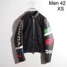 DSQUARED2 디스퀘어드 남성용 바이커 더블 지퍼 자켓