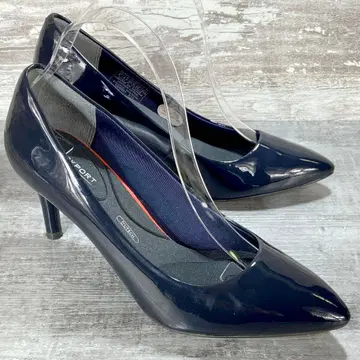 604 ROCKPORT 에나멜 펌프스 다크 네이비 하이힐 25.0cm