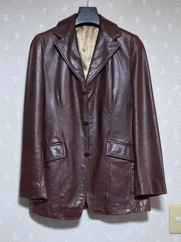 ABAHOUSE 브라운 가죽 자켓 L