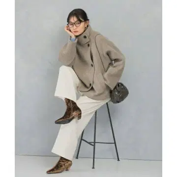 24AW 2WAY 스탠드 카라 미들 P 코트