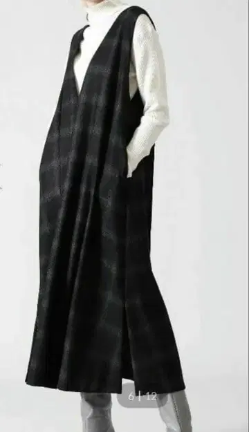 ADORE 체크 롱 원피스 ( 오버롤 스커트 ) 사이즈 36 새상품급