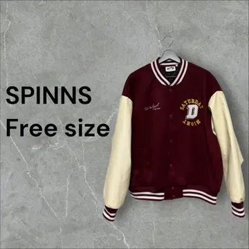 SPINNS 바이컬러 바시티 자켓 Free size