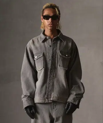 [ GRANCY ] 지퍼 디자인 데님 셔츠 자켓