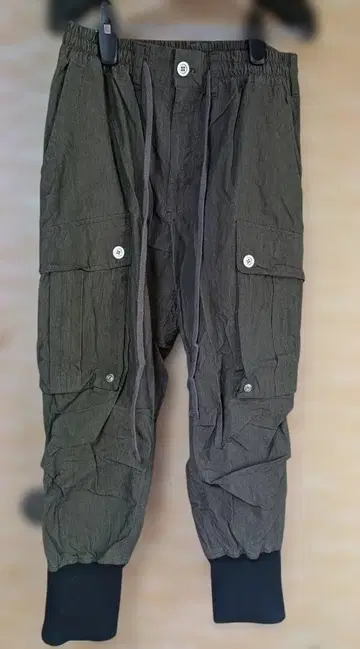 A.F ARTEFACT 사이드 지퍼 카고 팬츠 사이즈 2 카키