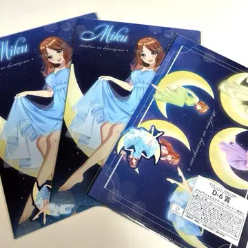 캐러토 복권 5등분의 신부 D상 클리어 파일 & 스티커 세트 미쿠