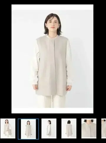 studio CLIP 니들 펀치 크루넥 베스트 베이지