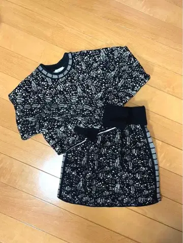 juemi 모자이크 니트 셋업 주에미