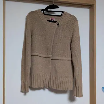 DRUG STORE 베이지 긴팔 니트 가디건