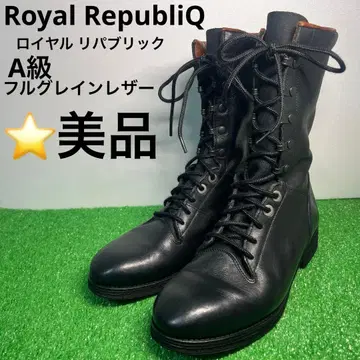 새상품급 Royal RepubliQ 레이스업 부츠 풀 그레인 가죽