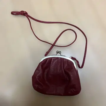 구제 의류 빨간색 가마구치 숄더백