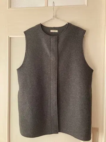 studio CLIP 니들 펀치 크루넥 베스트 차콜