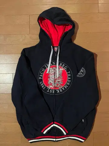 PACO JEANS 드래곤 자수 지퍼 후드티 자수 로고 L