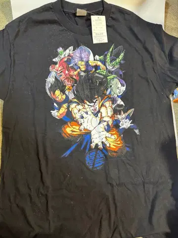 [ 미사용 ] 드래곤볼 US 티셔츠 블랙 택 포함