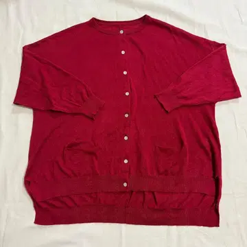 서울베리 어디에도 없는, 보통의 가디건. L 사이즈 빨간색