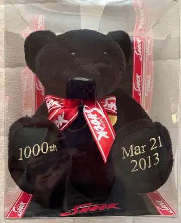 SHOCK 1000th 기념 블랙 곰 봉제 인형