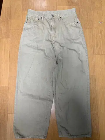 GAP 슈퍼 배기 데님 베이지 32 x 31