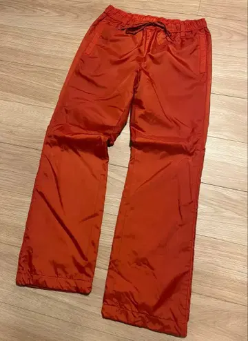 미사용품 UNIQLO 나일론 팬츠 M 오렌지 구제 의류 y2k