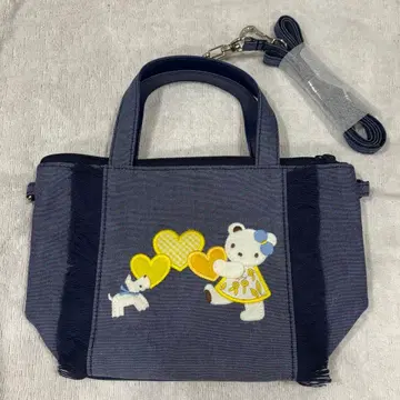 패밀리어 쇼 숄더 백 미니 토트 데님