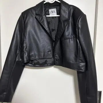 ZARA 블랙 가죽 자켓 L