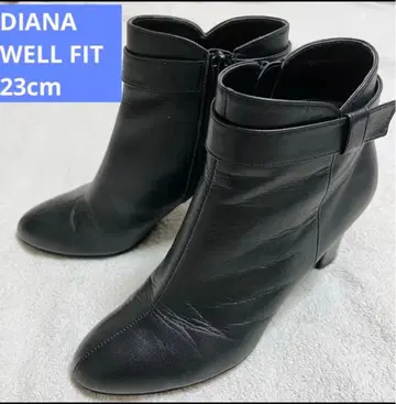 DIANA 다이애나 가죽 숏부츠 사이드 지퍼 블랙 벨트 23