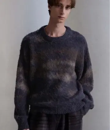 CLEL 알파카 블렌드 샤기 니트