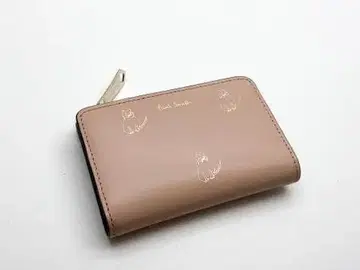 Paul Smith 소가죽 키케이스 부착 동전 지갑 캣 두들 고양이 패턴