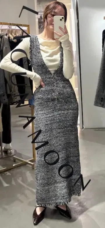 택 포함 새상품 LAGUNAMOON 슬리브리스 롱 원피스 블랙 완판!