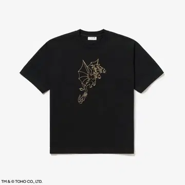 LACOSTE 라코스테 고질라 킹 기도라 T셔츠 블랙 US S