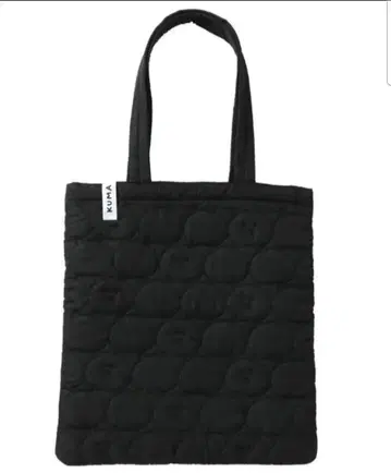 나가노 캐릭터 퀼팅 토트 페이스 블랙