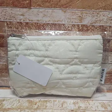 나가노 캐릭터즈 퀼팅 파우치 페이스 화이트