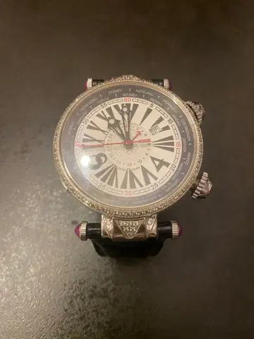 지오모나코 지오폴리스 월드타임 데이트 다이아 베젤 자동 와인딩