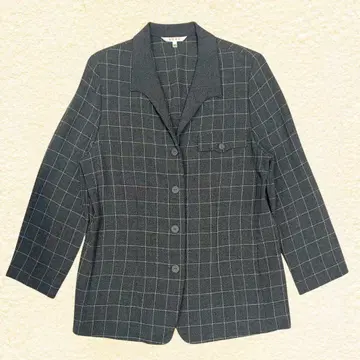 일본제 BBNY 그레이 체크 무늬 테일러드 자켓 아우터 포멀