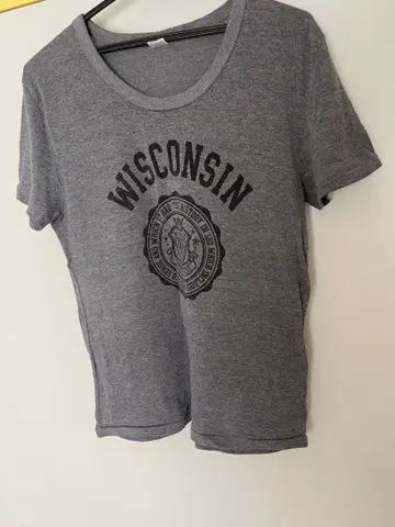 위스콘신 T셔츠 그레이 Healthknit