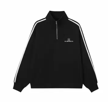블랙 하프 지퍼 트레이닝복