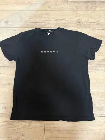 CRONOS 프린트 로고 T 블랙 M 사이즈