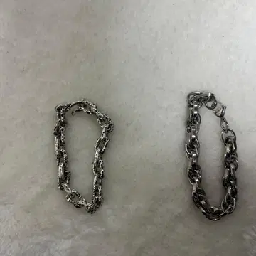 실버 체인 팔찌 유니크 클로징