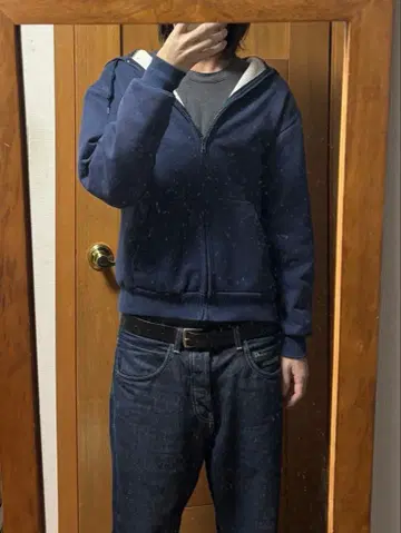 90s 지퍼 후드티 네이비 S 사이즈 RED WOOD