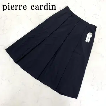 LA7660 택 포함 새상품 피에르 가르뎅 면 플레어 스커트 블랙 42