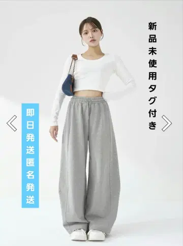 darich 다리치 샤이니 배럴 스웨트 팬츠 그레이