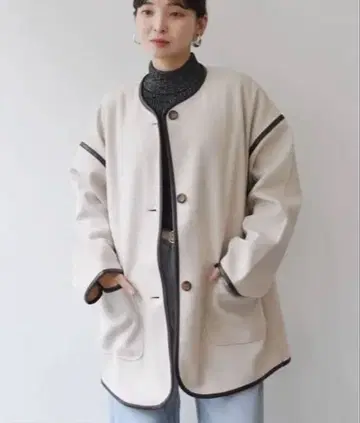 니트 모사 노카라 바이핑 코트 M 사이즈