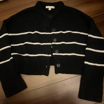 바나나리퍼블릭 오가닉 코튼 스웨터 가디건 보더